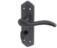 Frelan Hardware Door Furniture Antique Black / Bathroom Lock Handles Frelan - Wentworth Bathorom Lock Handles on Backplate - Antique Black