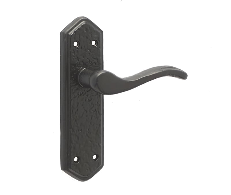 Frelan Hardware Door Furniture Antique Black / Latch Handles Frelan - Wentworth Lever Latch Handles on Backplate - Antique Black