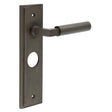 Frelan Hardware Door Furniture Dark Bronze / Bathroom Lock Handles Frelan - Westminster Door Handle Bathroom Backplate Dark Bronze