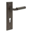 Frelan Hardware Door Furniture Dark Bronze / Euro Profile Lock Handles Frelan - Westminster Door Handle Din Euro Backplate Dark Bronze