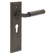 Frelan Hardware Door Furniture Dark Bronze / Euro Profile Lock Handles Frelan - Westminster Door Handle Euro Backplate Dark Bronze