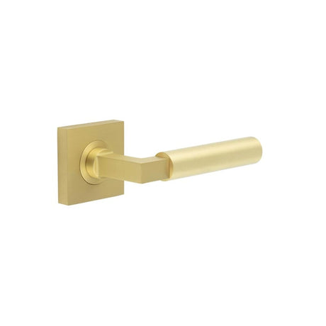 Frelan Hardware Door Furniture Satin Brass Frelan - Westminster Door Handles Square Plain Satin Brass