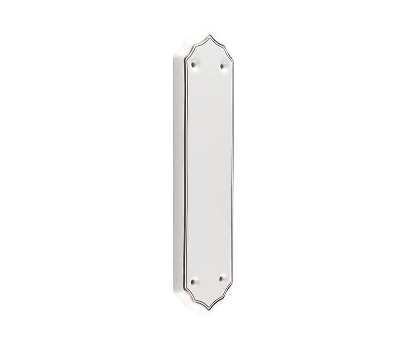 Frelan Hardware Door Furniture White Silverline / Finger Plates / 380 x 75mm Frelan - White Silverline Finger Plate 380 x 75mm