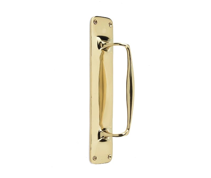 Frelan Hardware Door Furniture Polished Brass / Pull Handle (Backplate) Frelan - Windsor Pull Handle on 57x292mm Backplate - Polished Brass