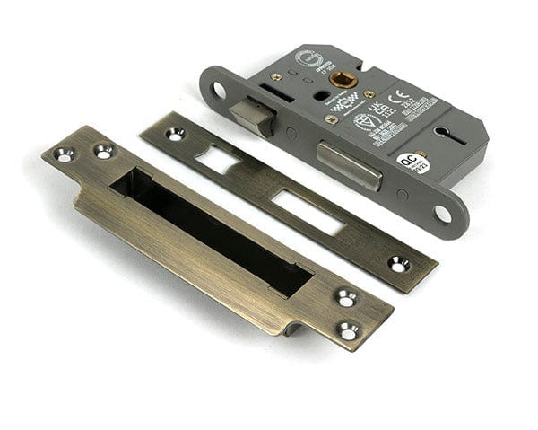 From The Anvil Locks & Latches Aged Brass / 5 Lever Sashlocks / 2.5" / 65mm From The Anvil - Aged Brass 2.5" 5 Lever BS Sash Lock