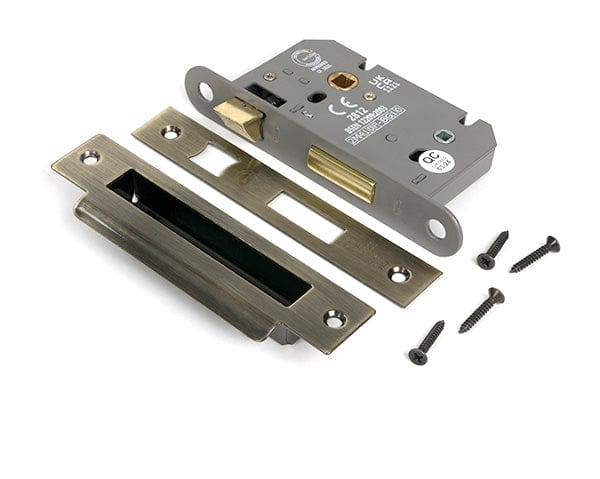 From The Anvil Locks & Latches Aged Brass / Bathroom Lock / 2.5" / 65mm From The Anvil - Aged Brass 2.5" Heavy Duty Bathroom Mortice Lock