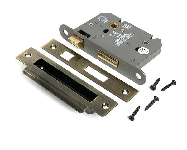 From The Anvil Locks & Latches Aged Brass / Bathroom Lock / 3" / 76mm From The Anvil - Aged Brass 3" Heavy Duty Bathroom Mortice Lock