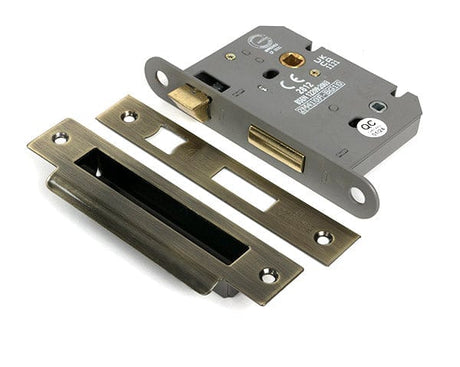 From The Anvil Locks & Latches Aged Brass / Bathroom Lock / 3" / 76mm From The Anvil - Aged Brass 3" Heavy Duty Bathroom Mortice Lock