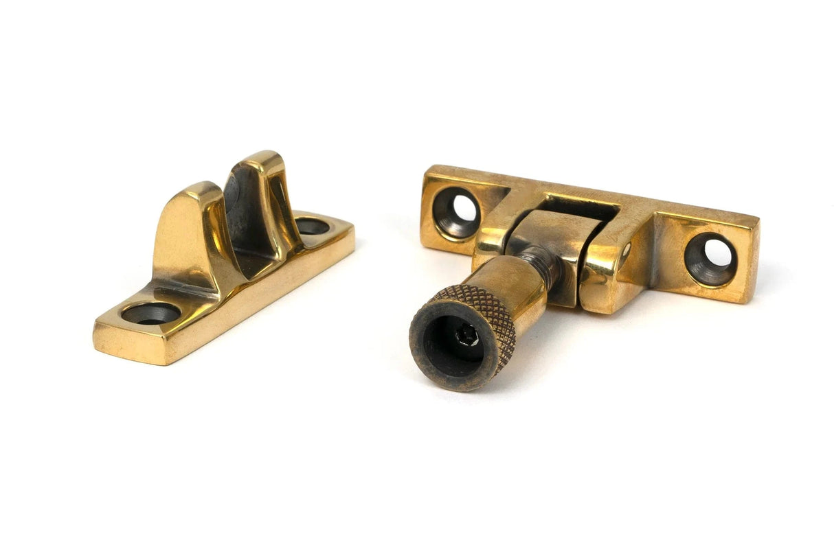 From The Anvil Window Furniture Aged Brass / Sash Window Brighton Fasteners / Yes From The Anvil - Aged Brass Brompton Brighton Fastener - Narrow (Square)