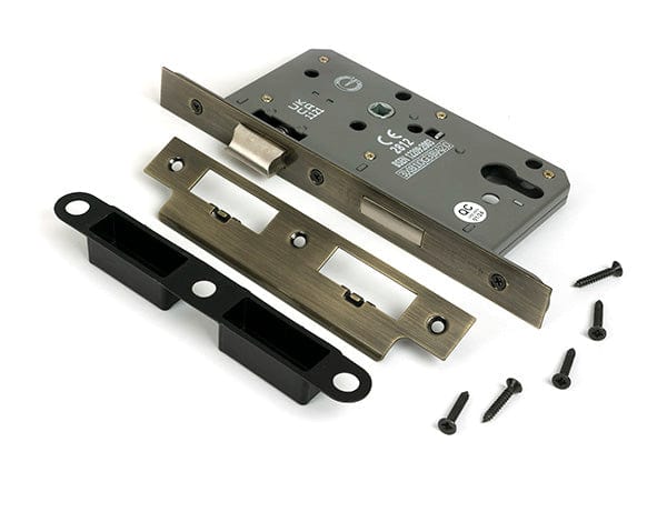 From The Anvil Locks & Latches Aged Brass / DIN Euro Sash Lock / 2.5" / 65mm From The Anvil - Aged Brass Euro Din Sash Lock - 60mm Backset/72mm Centre