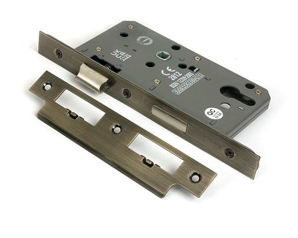 From The Anvil Locks & Latches Aged Brass / DIN Euro Sash Lock / 2.5" / 65mm From The Anvil - Aged Brass Euro Din Sash Lock - 60mm Backset/72mm Centre