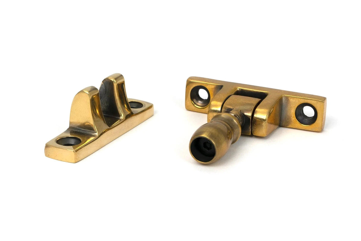 From The Anvil Window Furniture Aged Brass / Sash Window Brighton Fasteners / Yes From The Anvil - Aged Brass Mushroom Brighton Fastener - Narrow (Square)
