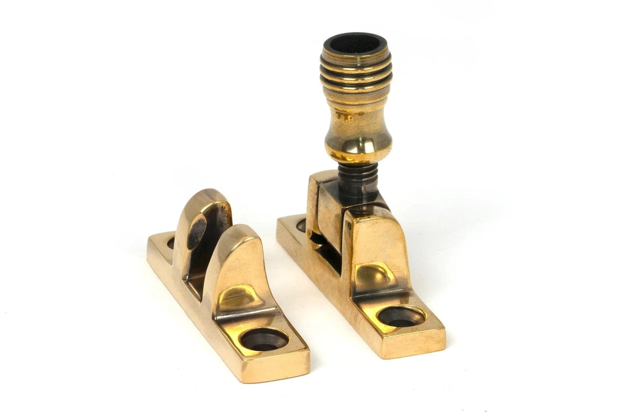 From The Anvil Window Furniture Aged Brass / Sash Window Brighton Fasteners / Yes From The Anvil - Aged Brass Prestbury Brighton Fastener - Narrow (Square)