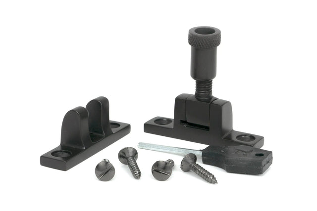 From The Anvil Window Furniture Aged Bronze / Sash Window Brighton Fasteners / Yes From The Anvil - Aged Bronze Brompton Brighton Fastener - Narrow (Square)