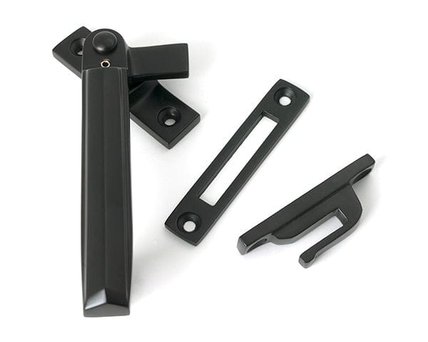 From The Anvil Window Furniture Aged Bronze / Yes / Mortice & Hook Place From The Anvil - Aged Bronze Locking Art Deco Fastener - LH