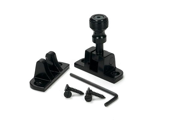From The Anvil Window Furniture Black / Sash Window Brighton Fasteners / Yes From The Anvil - Black Beehive Brighton Fastener (Radiused)