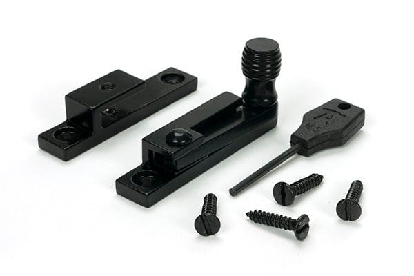 From The Anvil Window Furniture Black / Sash Window Quadrant Fasteners / Yes From The Anvil - Black Beehive Quadrant Fastener - Narrow