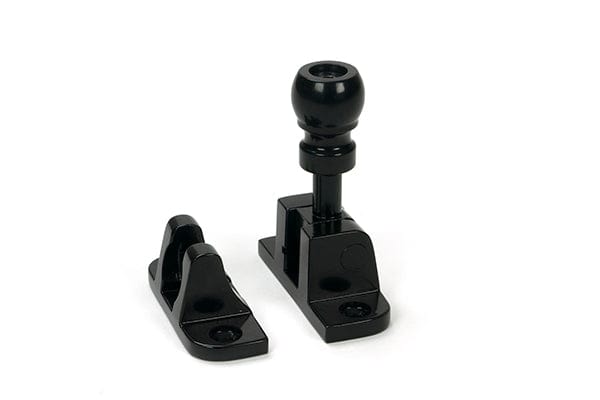 From The Anvil Window Furniture Black / Sash Window Brighton Fasteners / Yes From The Anvil - Black Mushroom Brighton Fastener (Radiused)