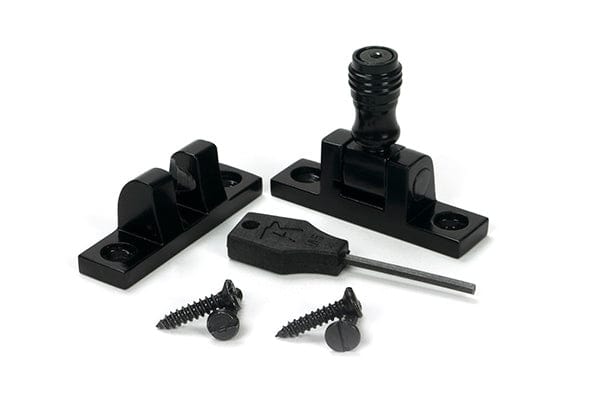 From The Anvil Window Furniture Black / Sash Window Brighton Fasteners / Yes From The Anvil - Black Prestbury Brighton Fastener - Narrow (Square)