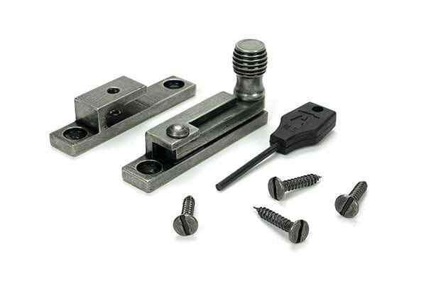 From The Anvil Window Furniture Pewter Patina / Sash Window Quadrant Fasteners / Yes From The Anvil - Pewter Beehive Quadrant Fastener - Narrow