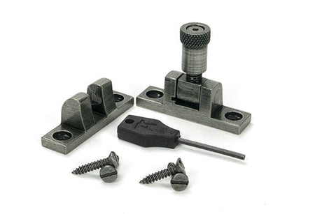 From The Anvil Window Furniture Pewter Patina / Sash Window Brighton Fasteners / Yes From The Anvil - Pewter Brompton Brighton Fastener - Narrow (Square)