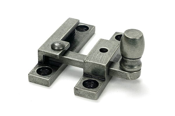From The Anvil Window Furniture Pewter Patina / Sash Window Quadrant Fasteners / Yes From The Anvil - Pewter Mushroom Quadrant Fastener - Narrow