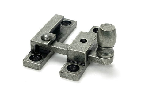 From The Anvil Window Furniture Pewter Patina / Sash Window Quadrant Fasteners / Yes From The Anvil - Pewter Mushroom Quadrant Fastener - Narrow