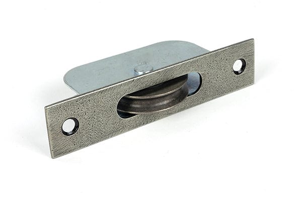 From The Anvil Window Furniture Pewter Patina / Sash Pulley From The Anvil - Pewter Square Ended Sash Pulley 75kg