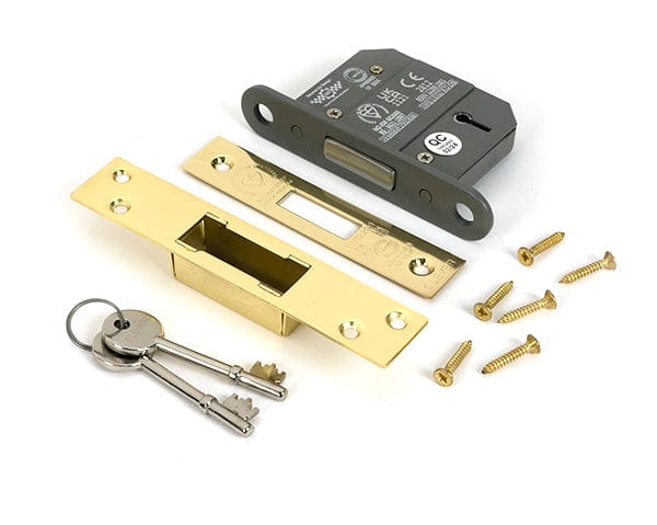 From The Anvil Locks & Latches Polished Brass / 5 Lever Deadlocks / 2.5" / 65mm From The Anvil - Polished Brass 2.5" 5 Lever BS Dead Lock KA