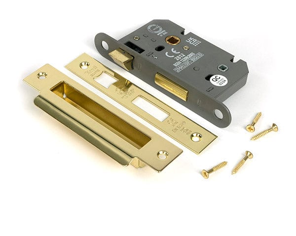 From The Anvil Locks & Latches Polished Brass / Bathroom Lock / 2.5" / 65mm From The Anvil - Polished Brass 2.5" Heavy Duty Bathroom Mortice Lock