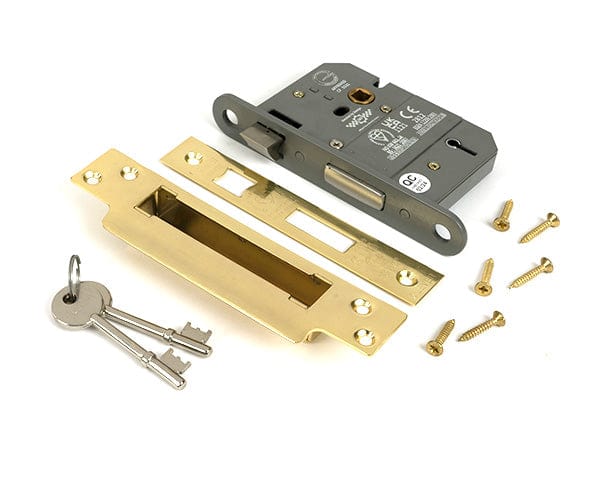 From The Anvil Locks & Latches Polished Brass / 5 Lever Sashlocks / 3" / 76mm From The Anvil - Polished Brass 3" 5 Lever BS Sash Lock