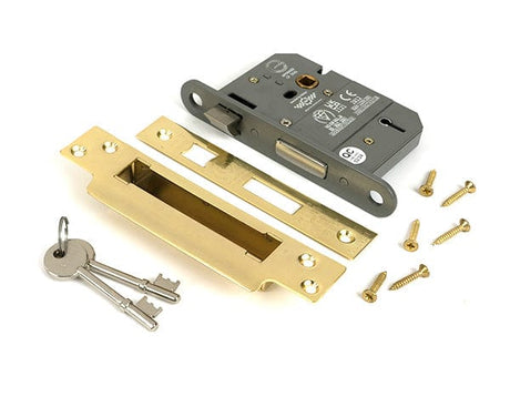 From The Anvil Locks & Latches Polished Brass / 5 Lever Sashlocks / 3" / 76mm From The Anvil - Polished Brass 3" 5 Lever BS Sash Lock