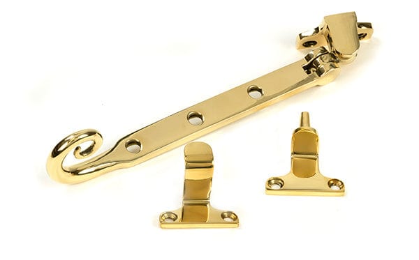 From The Anvil Window Furniture Polished Brass / 8"/200mm From The Anvil - Polished Brass 8" Monkeytail Stay (Steel Window)