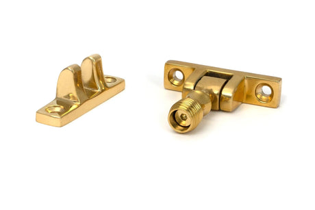 From The Anvil Window Furniture Polished Brass / Sash Window Brighton Fasteners / Yes From The Anvil - Polished Brass Beehive Brighton Fastener - Narrow (Square)