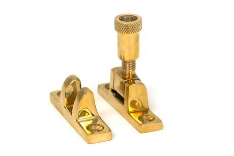 From The Anvil Window Furniture Polished Brass / Sash Window Brighton Fasteners / Yes From The Anvil - Polished Brass Brompton Brighton Fastener - Narrow (Square)