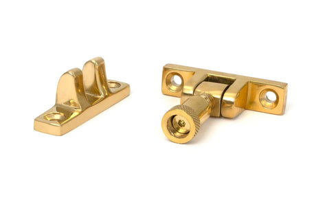 From The Anvil Window Furniture Polished Brass / Sash Window Brighton Fasteners / Yes From The Anvil - Polished Brass Brompton Brighton Fastener - Narrow (Square)