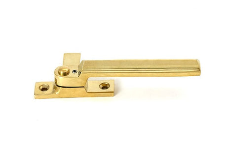 From The Anvil Window Furniture Polished Brass / Yes / Mortice & Hook Place From The Anvil - Polished Brass Locking Art Deco Fastener - LH