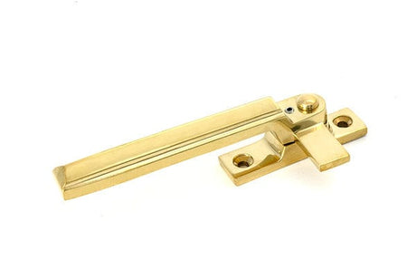 From The Anvil Window Furniture Polished Brass / Yes / Mortice & Hook Place From The Anvil - Polished Brass Locking Art Deco Fastener - LH