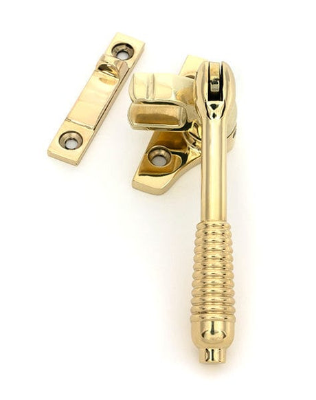From The Anvil Window Furniture Polished Brass / Yes / Night Vent From The Anvil - Polished Brass Night-Vent Locking Reeded Fastener (Steel Window)