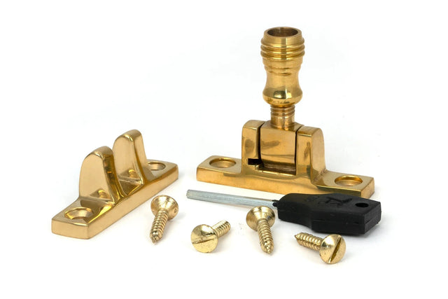 From The Anvil Window Furniture Polished Brass / Sash Window Brighton Fasteners / Yes From The Anvil - Polished Brass Prestbury Brighton Fastener - Narrow (Square)