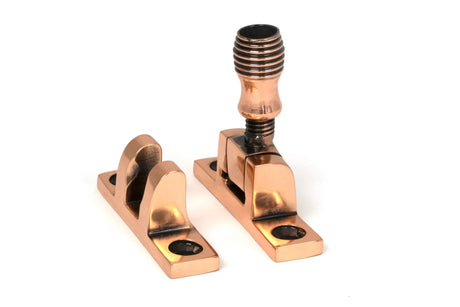 From The Anvil Window Furniture Polished Bronze / Sash Window Brighton Fasteners / Yes From The Anvil - Polished Bronze Beehive Brighton Fastener - Narrow (Square)