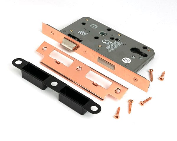 From The Anvil Locks & Latches Polished Bronze / DIN Euro Sash Lock / 2.5" / 65mm From The Anvil - Polished Bronze Euro Din Sash Lock - 60mm Backset/72mm Centre