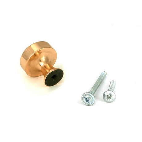 From The Anvil Cabinet Hardware Polished Bronze / Cabinet Knobs / 25mm Dia. From The Anvil - Polished Bronze Scully Cabinet Knob - 25mm