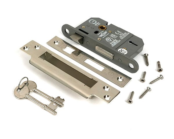From The Anvil Locks & Latches Polished Nickel / 5 Lever Sashlocks / 2.5" / 65mm From The Anvil - Polished Nickel 2.5" 5 Lever BS Sash Lock KA