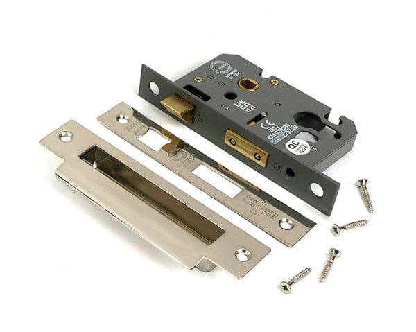 From The Anvil Locks & Latches Polished Nickel / DIN Euro Sash Lock / 2.5" / 65mm From The Anvil - Polished Nickel 2.5" Euro Profile Sash Lock