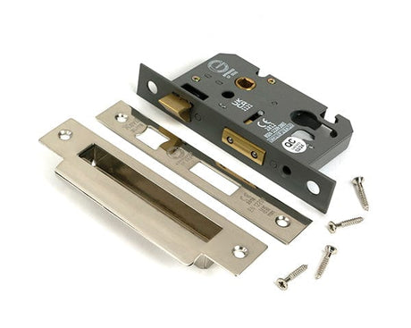 From The Anvil Locks & Latches Polished Nickel / DIN Euro Sash Lock / 2.5" / 65mm From The Anvil - Polished Nickel 2.5" Euro Profile Sash Lock