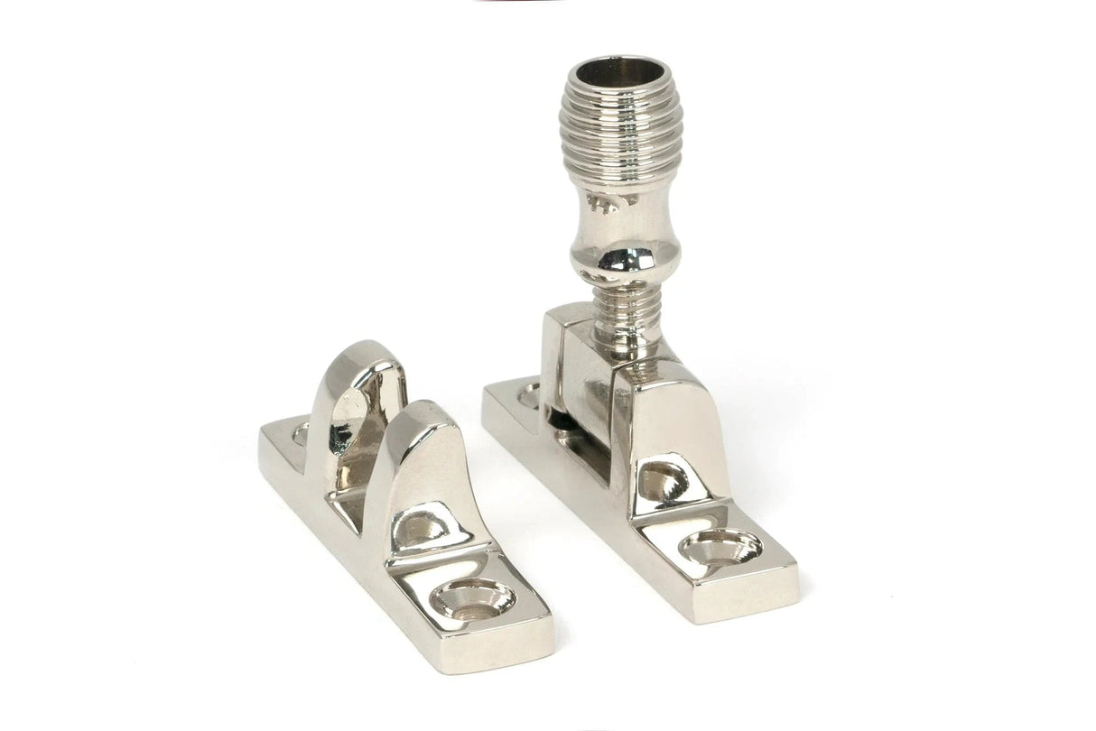 From The Anvil Window Furniture Polished Nickel / Sash Window Brighton Fasteners / Yes From The Anvil - Polished Nickel Beehive Brighton Fastener - Narrow (Square)