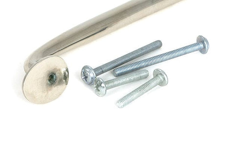 From The Anvil Cabinet Hardware Polished Nickel / Cabinet Pull Handles / Large From The Anvil - Polished Nickel Moore Pull Handle - Large