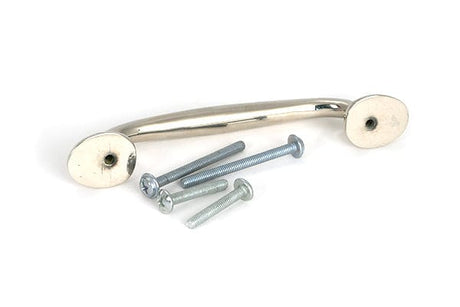 From The Anvil Cabinet Hardware Polished Nickel / Cabinet Pull Handles / Small From The Anvil - Polished Nickel Moore Pull Handle - Small