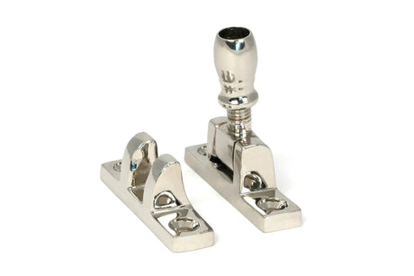 From The Anvil Window Furniture Polished Nickel / Sash Window Brighton Fasteners / Yes From The Anvil - Polished Nickel Mushroom Brighton Fastener - Narrow (Square)